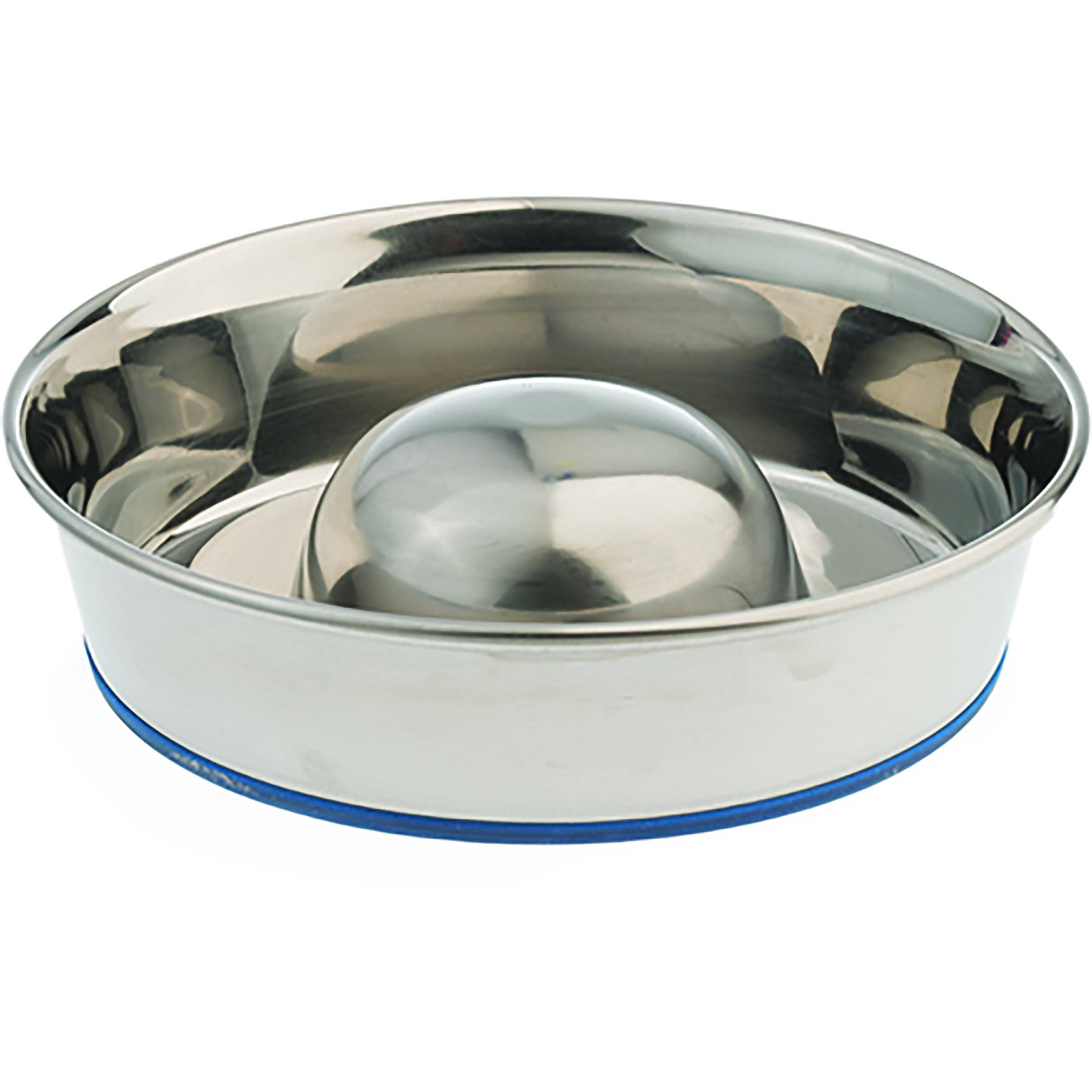 Durapet Slow Feed Dog Bowl - Small, Stainless Steel