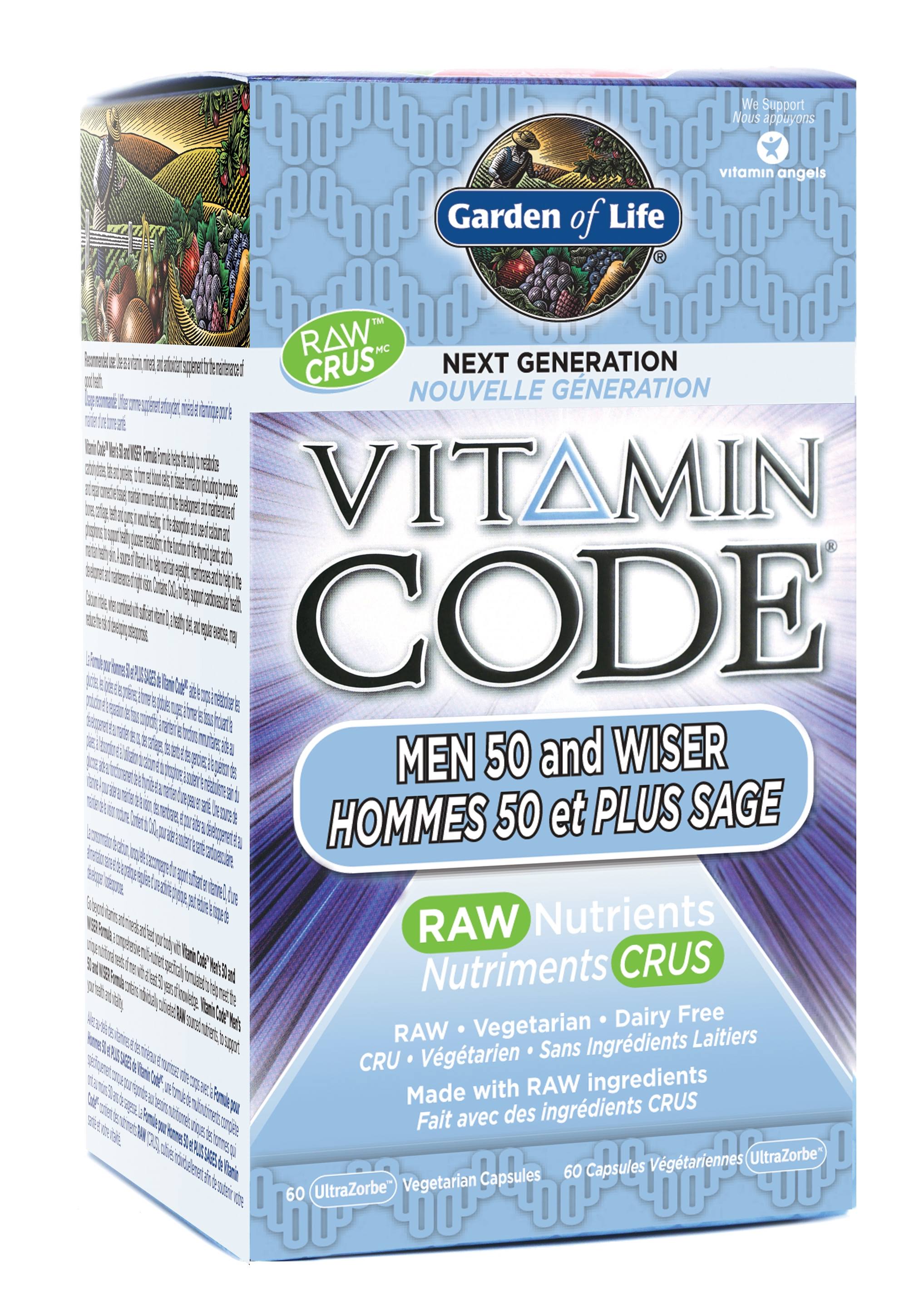 Garden of Life Vitamin Code Men 50 & Wiser - 60 Veg Caps