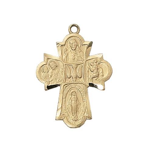 Gold Over Sterling 4-Way Pendant | J2410