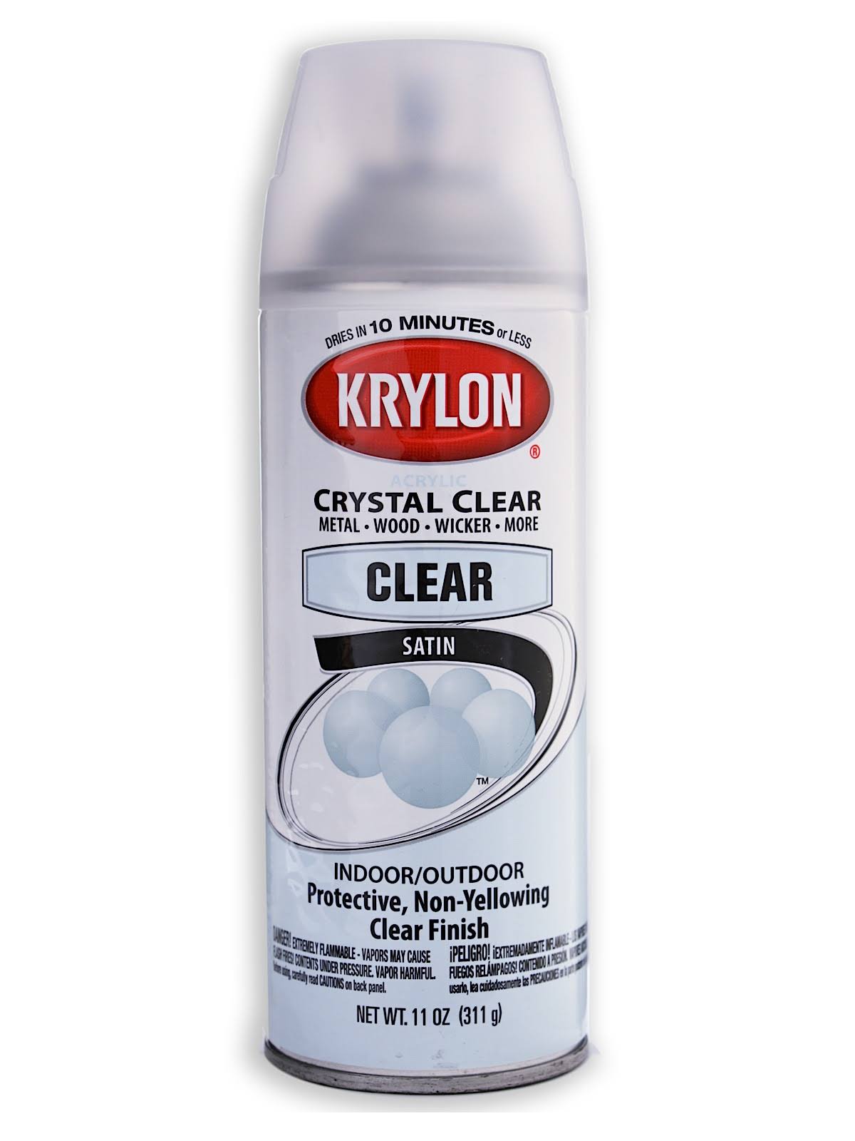 Krylon Acrylic Spray Paint - Clear Satin, 11oz