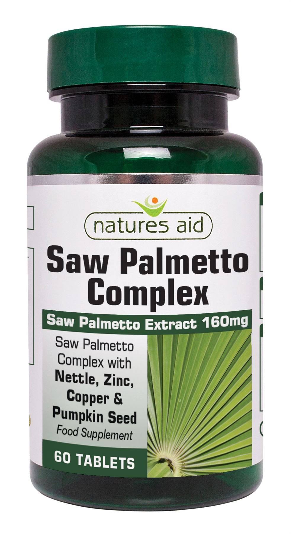 Natures Aid Saw Palmetto Complex for Men Supplement - 60 Tablets