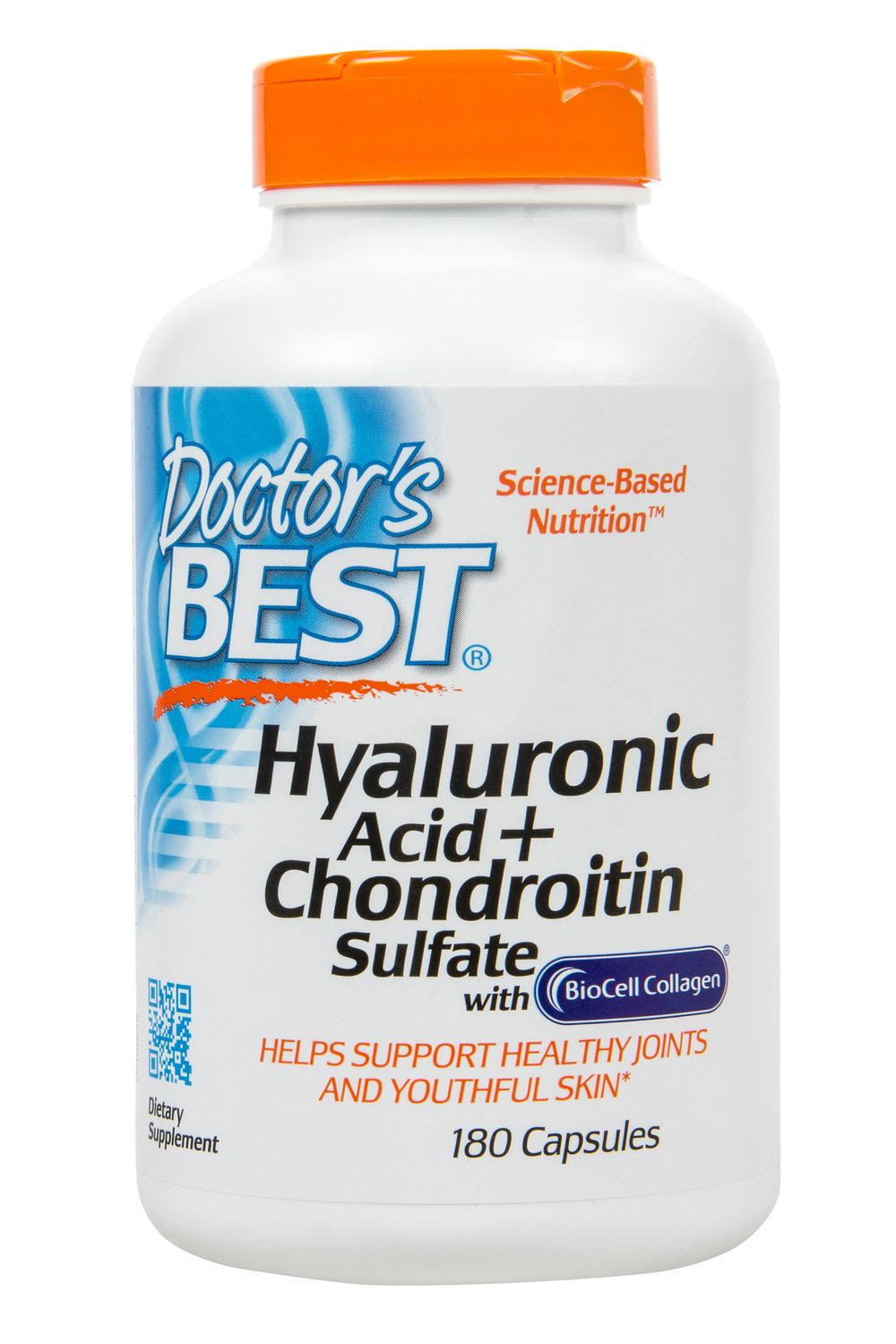 Doctor's Best Hyaluronic Acid with Chondroitin Sulfate Supplement - 180 Capsules