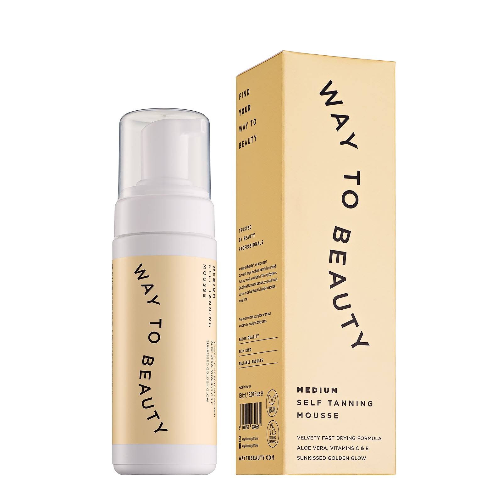 Way to Beauty Self Tanning Mousse Medium 150ml