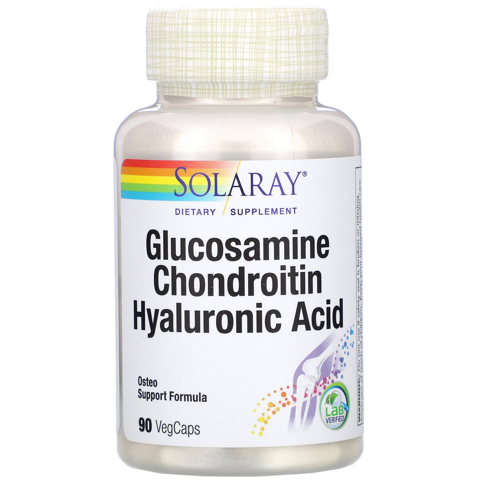 Solaray Glucosamine Chondroitin Hyaluronic Acid Dietary Supplement - 90ct