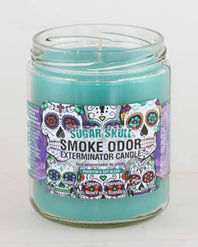 Smoke Odor Exterminator 13oz Jar Candles Sugar Skull, Pack of 2
