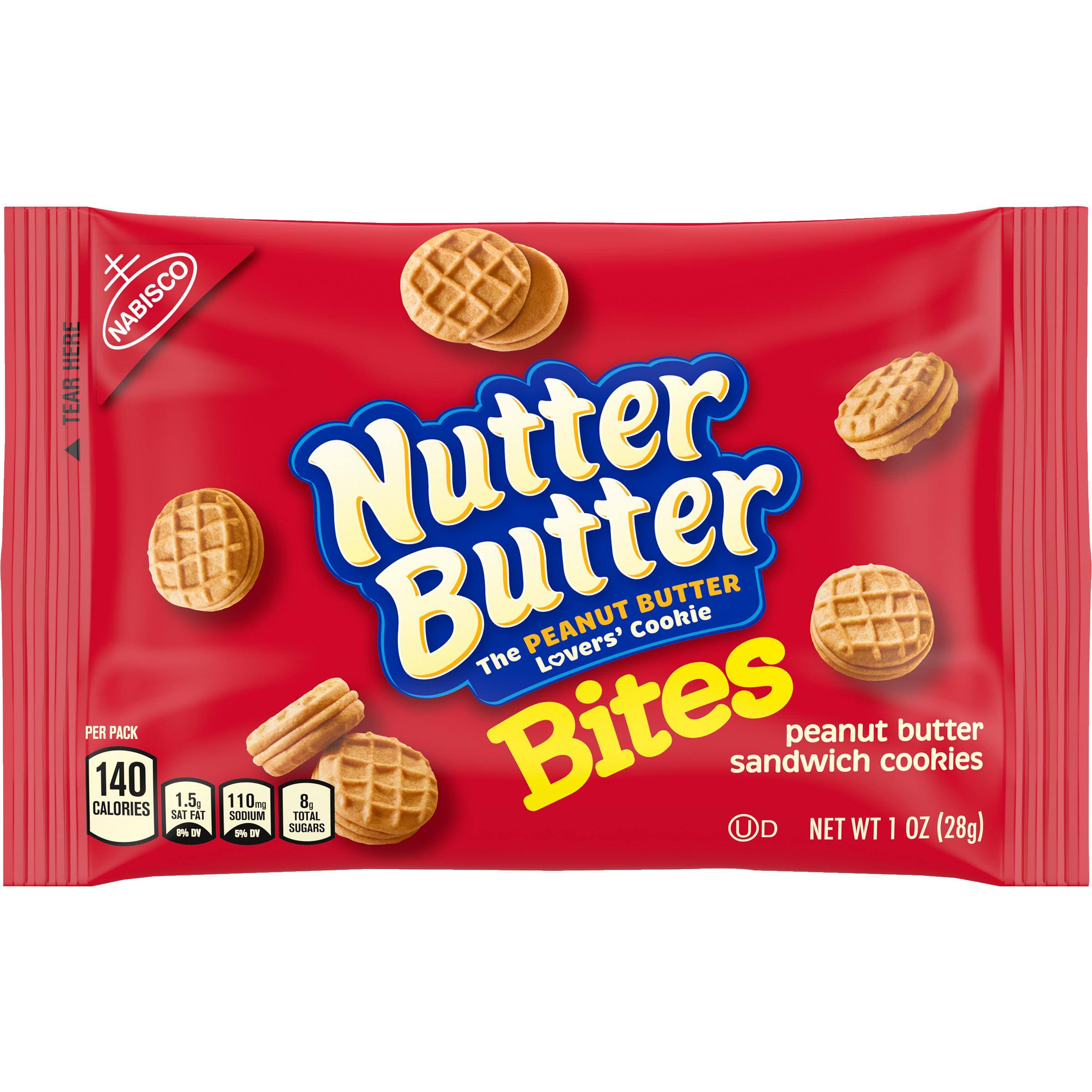 Nutter Butter Bites Cookies, Sandwich, Peanut Butter - 1 oz