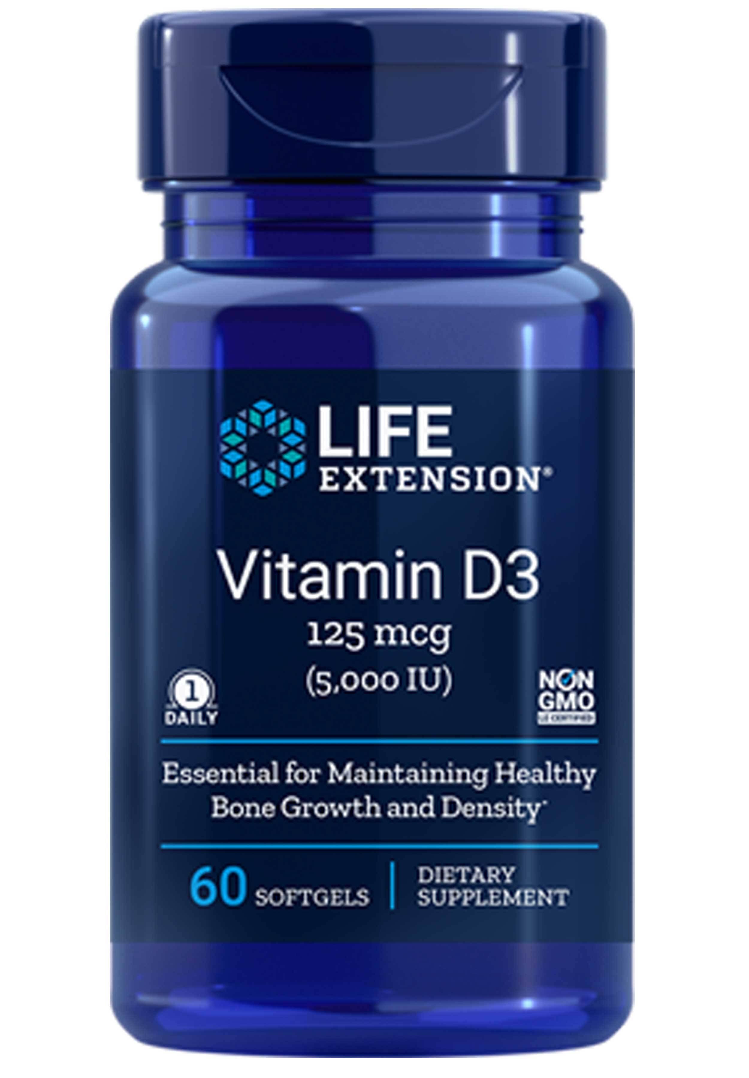 Life Extension Vitamin D3 5000 IU - 60 Softgels