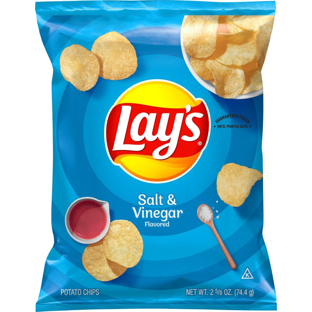 Lay's Potato Chips, Salt & Vinegar Flavored - 2.625 oz