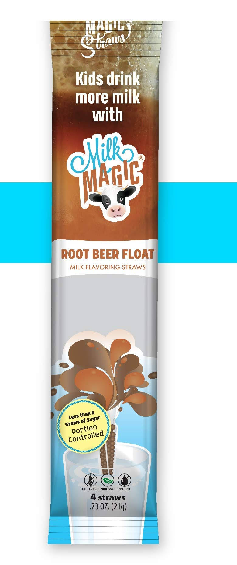 Milk Magic Root Beer Float Milk Flavouring Straws 4ct
