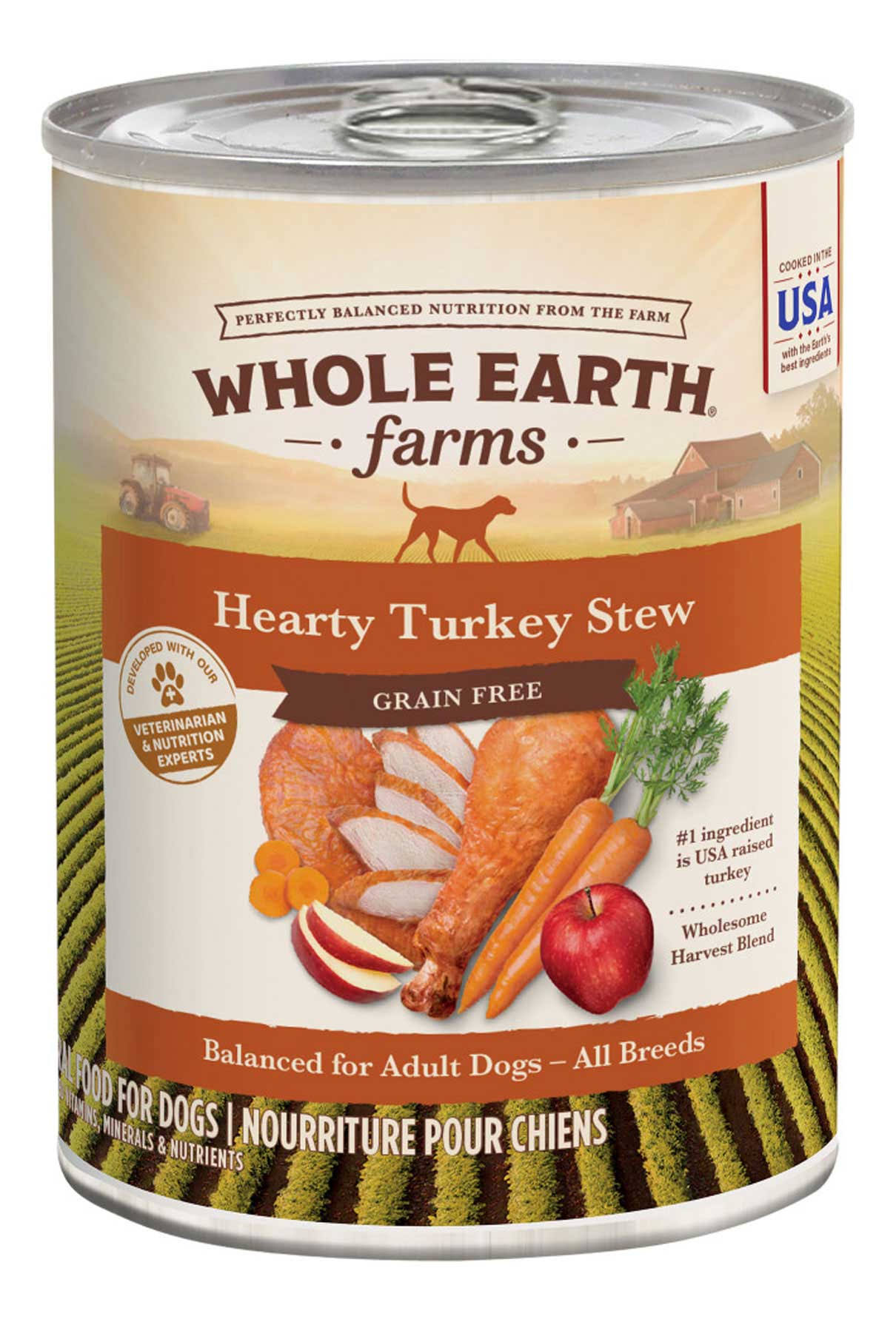 Whole Earth Farms Grain Free Canned Dog Food - Hearty Turkey Stew, 12.7oz