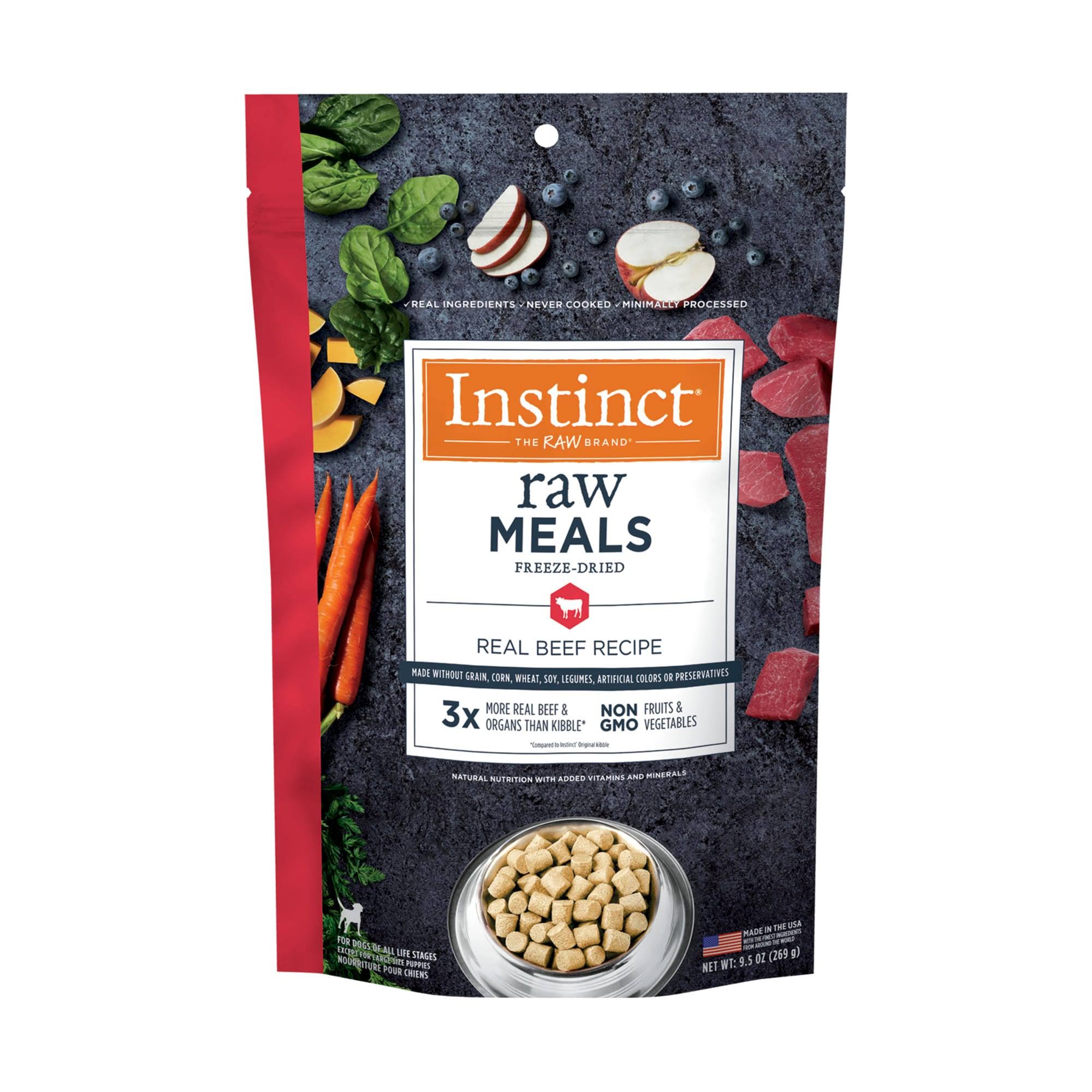 Instinct Raw Meals Freeze-Dried Dog Food - Grain Free, Beef