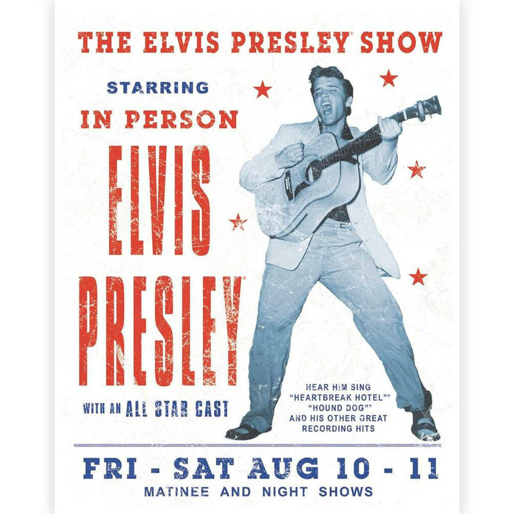 Elvis Presley Show Concert Tin Sign - 13in X 16in