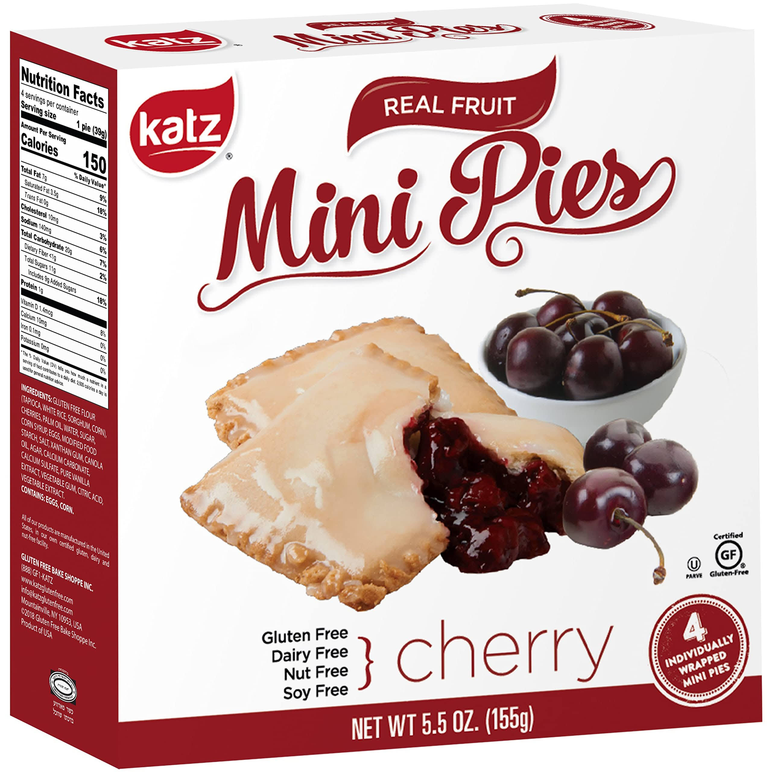 Katz: Cherry Mini Pies, 5.5 oz