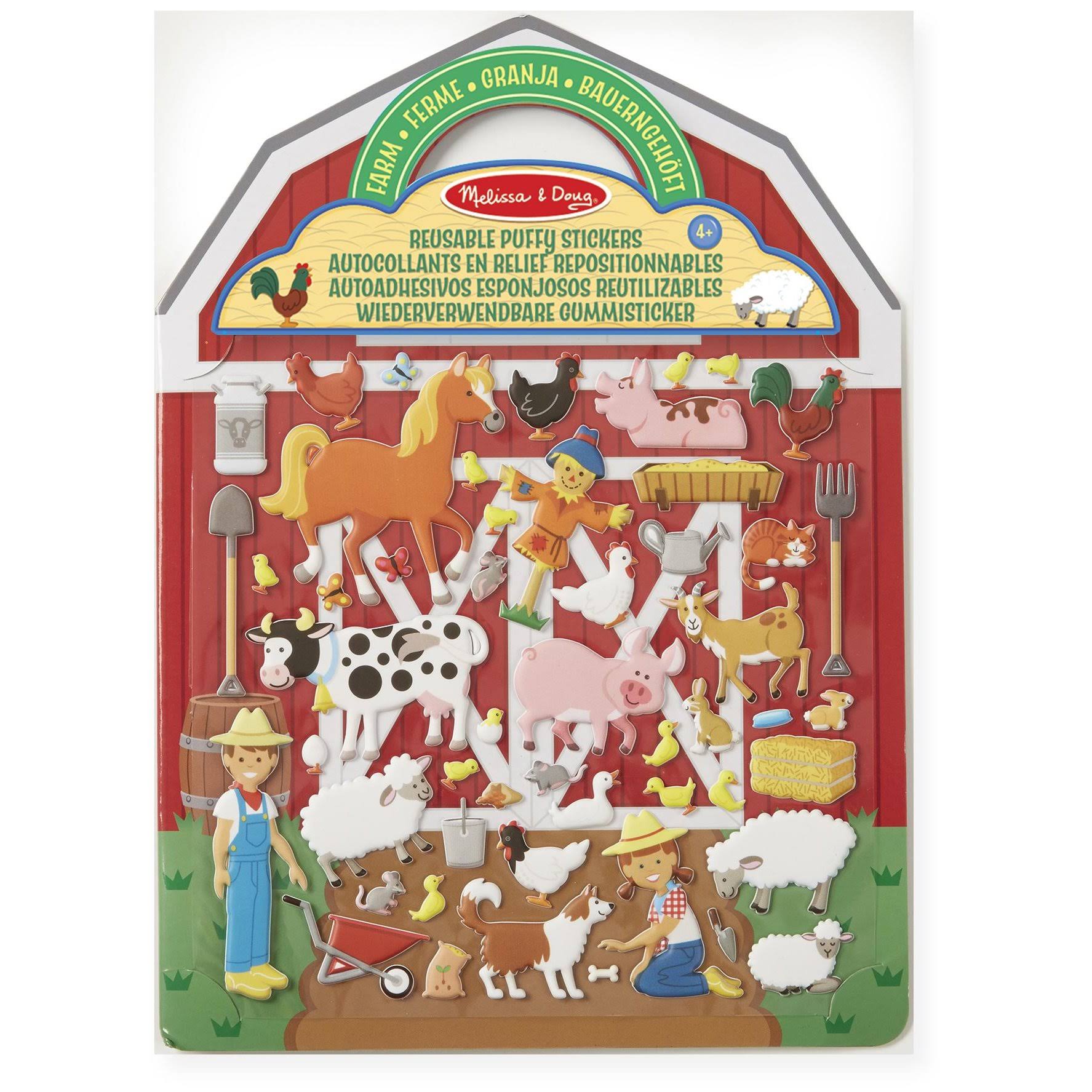 Melissa & Doug - Reusable Puffy Stickers - Farm