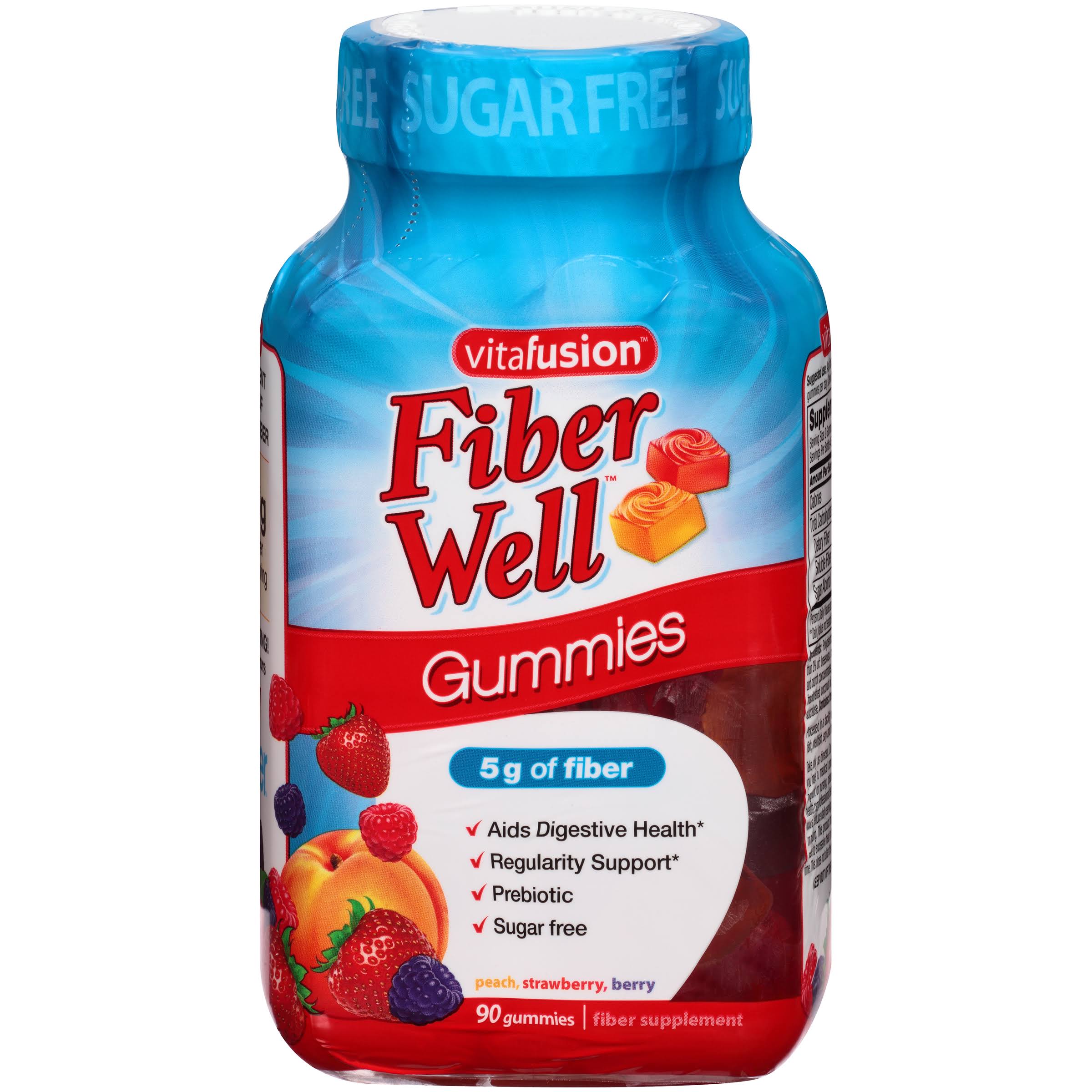 Vitafusion Fiber Well Gummies Prebiotic Fiber Supplement - 90 Count