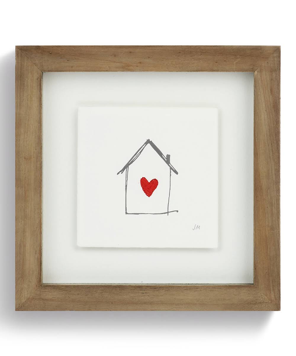 DEMDACO Off-White Heart-Filled Home Framed Wall Art One-Size