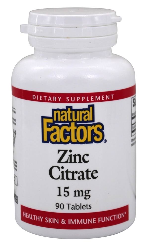 Natural Factors Zinc Citrate Supplement - 90 Tablets