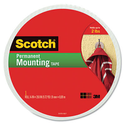 3M Scotch Indoor Mounting Tape - 0.75" x 350", White