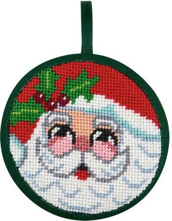 Santa Face Christmas Ornament - Needlepoint Kit