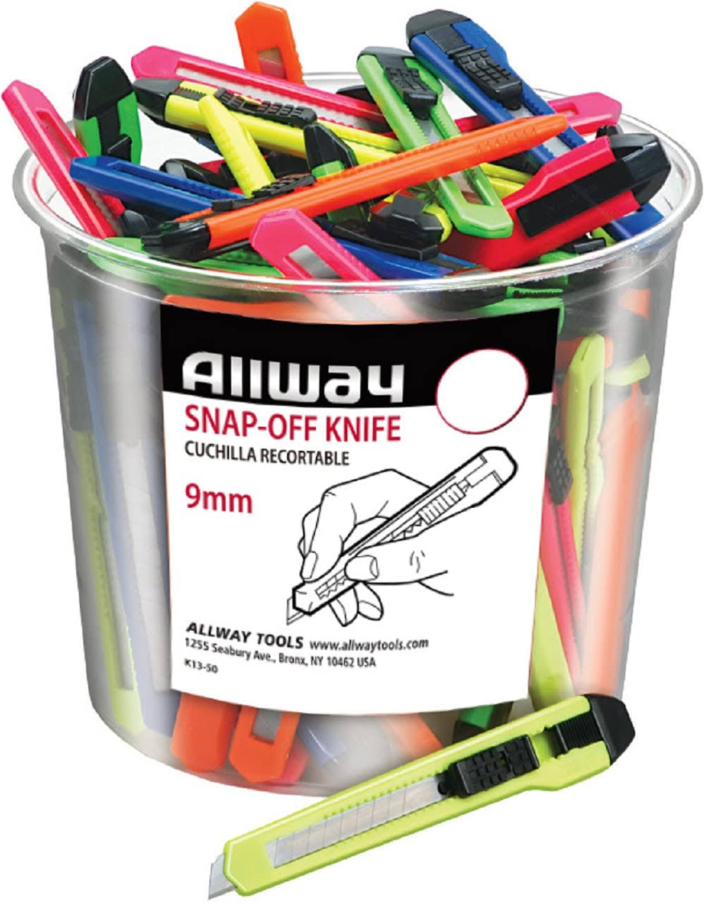 Allway Tools K13-50 Utility Knife 50 Pack
