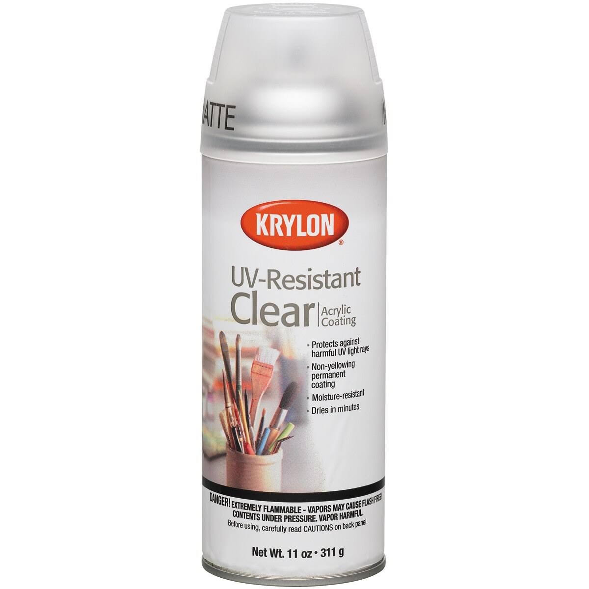Krylon Artist UV-Resistant Spray Paint - Clear Matte, 11oz