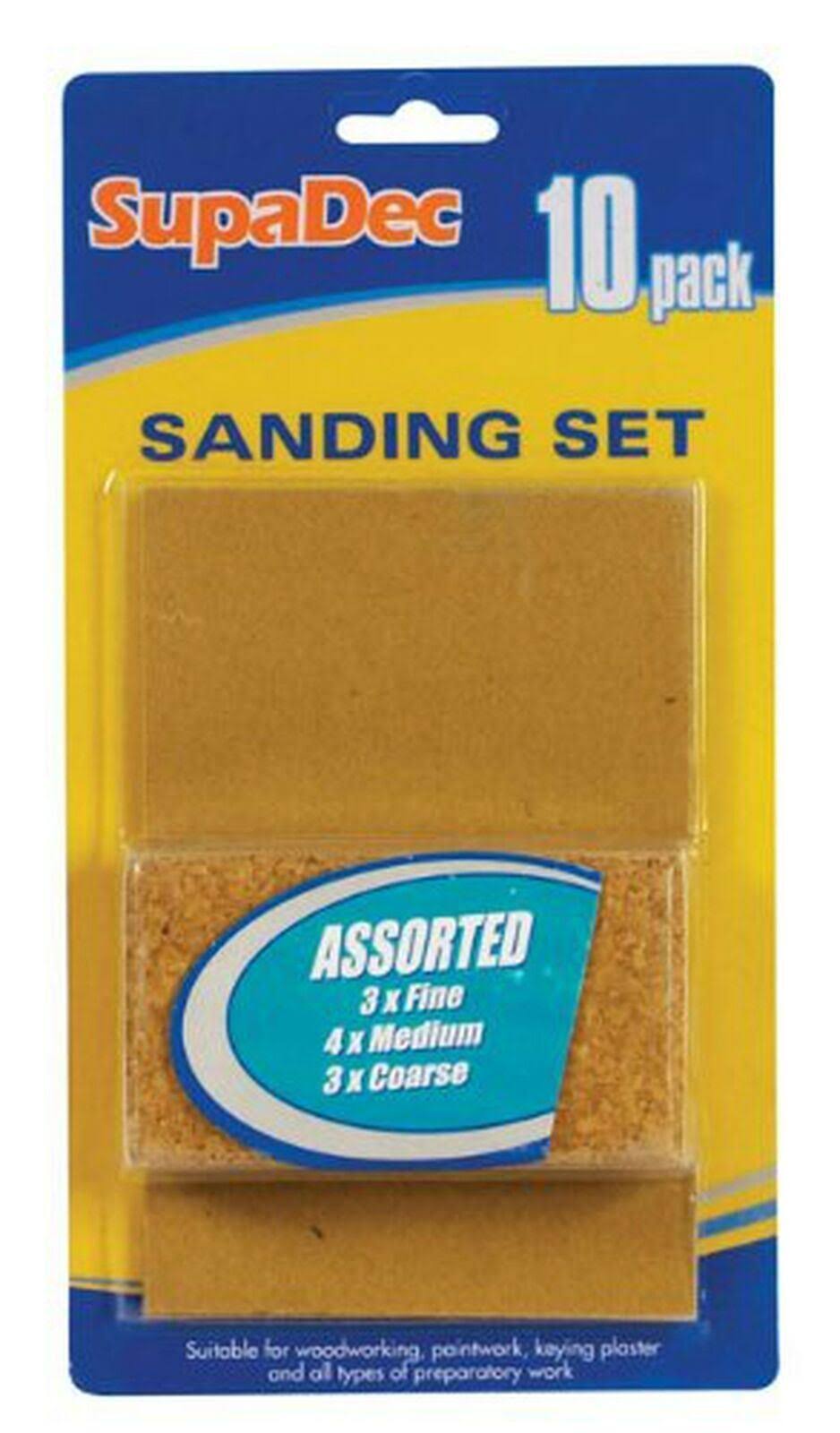 SupaDec Sanding Block & 10 Sanding Sheets