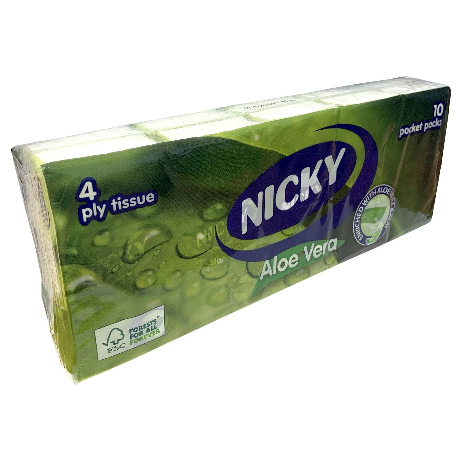 Nicky Aloe Vera Tissue - 4 Ply, 10pk
