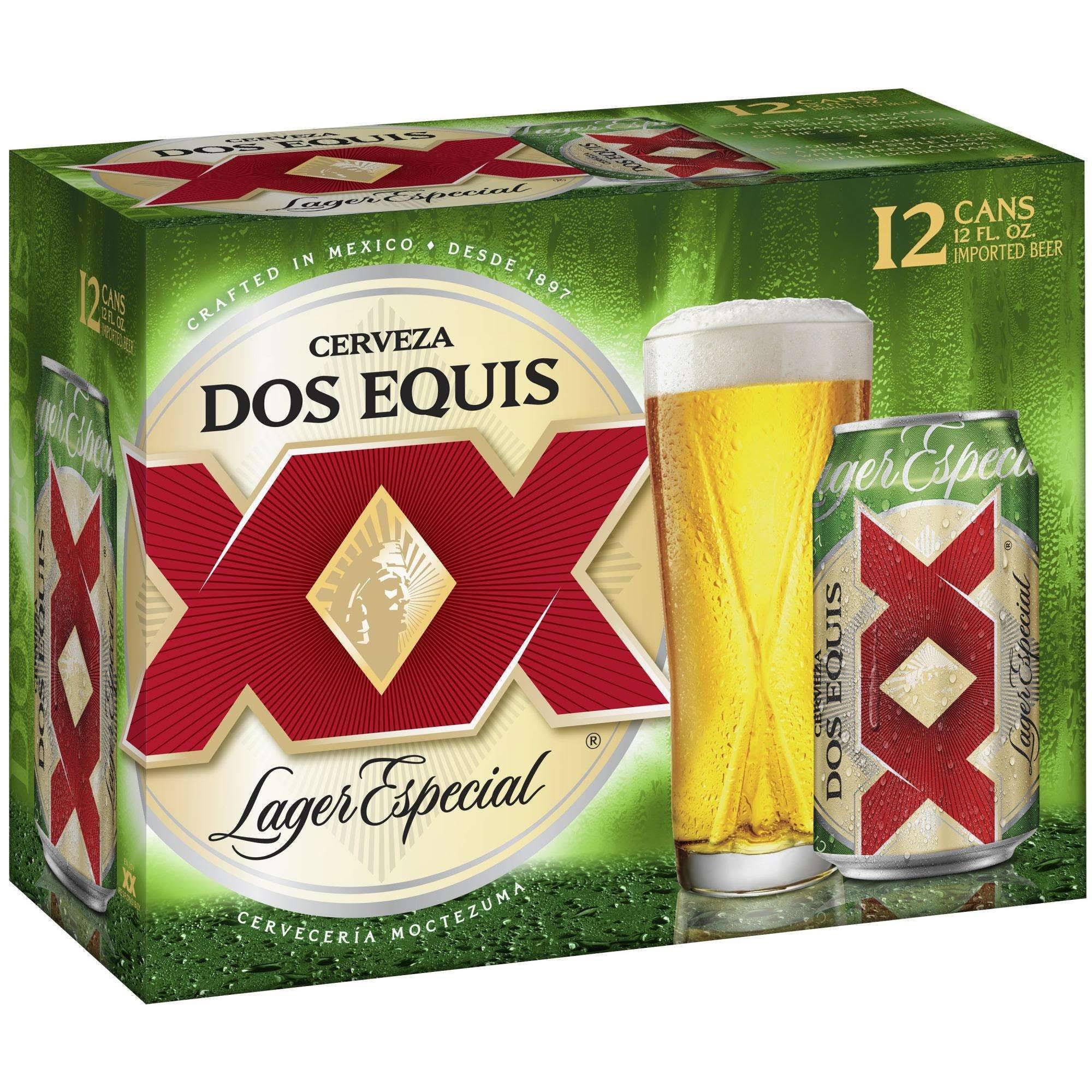 Dos Equis Lager Especial Beer - 12 Cans