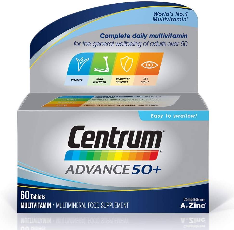 Centrum Advance 50+ Multivitamin Tablets - x60