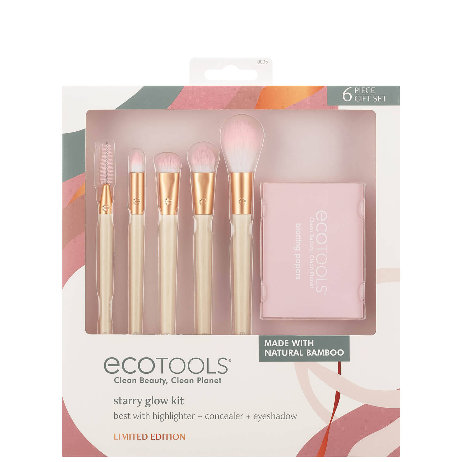 EcoTools, Starry Glow Brush Kit, Limited Edition, 6 Piece Gift Set