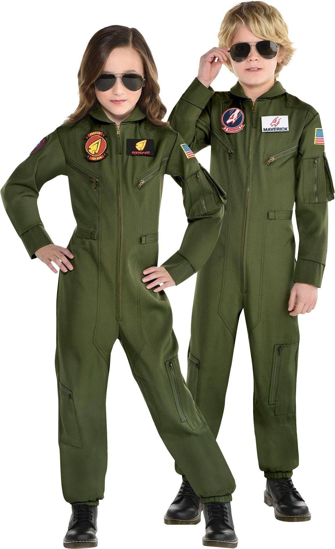 Amscan Top Gun: Maverick Flight Suit Costume Adult Mens - Green, Standard