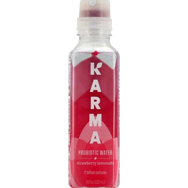 Karma Wellness Water: Probiotics Drink Strawberry Lemonade, 18 Oz