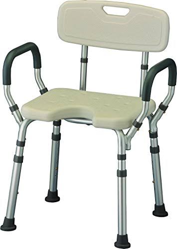Nova Medical Products Bath Seat - with Arms and U Shaped, White, 7lbs
