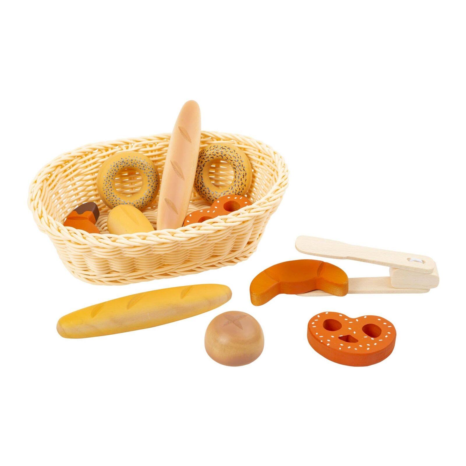 small foot wooden toys Children's 12 Piece Bread Basket Playset Design