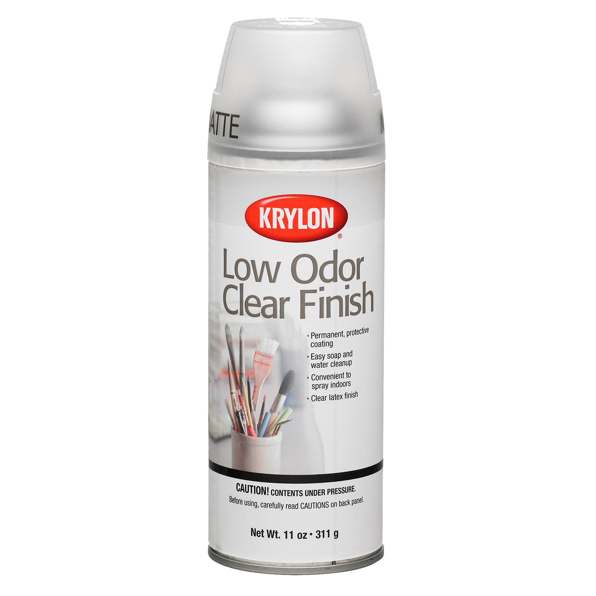 Krylon K07120 Low Odor Clear Matte Finish Aerosol Spray - Matte, 11oz