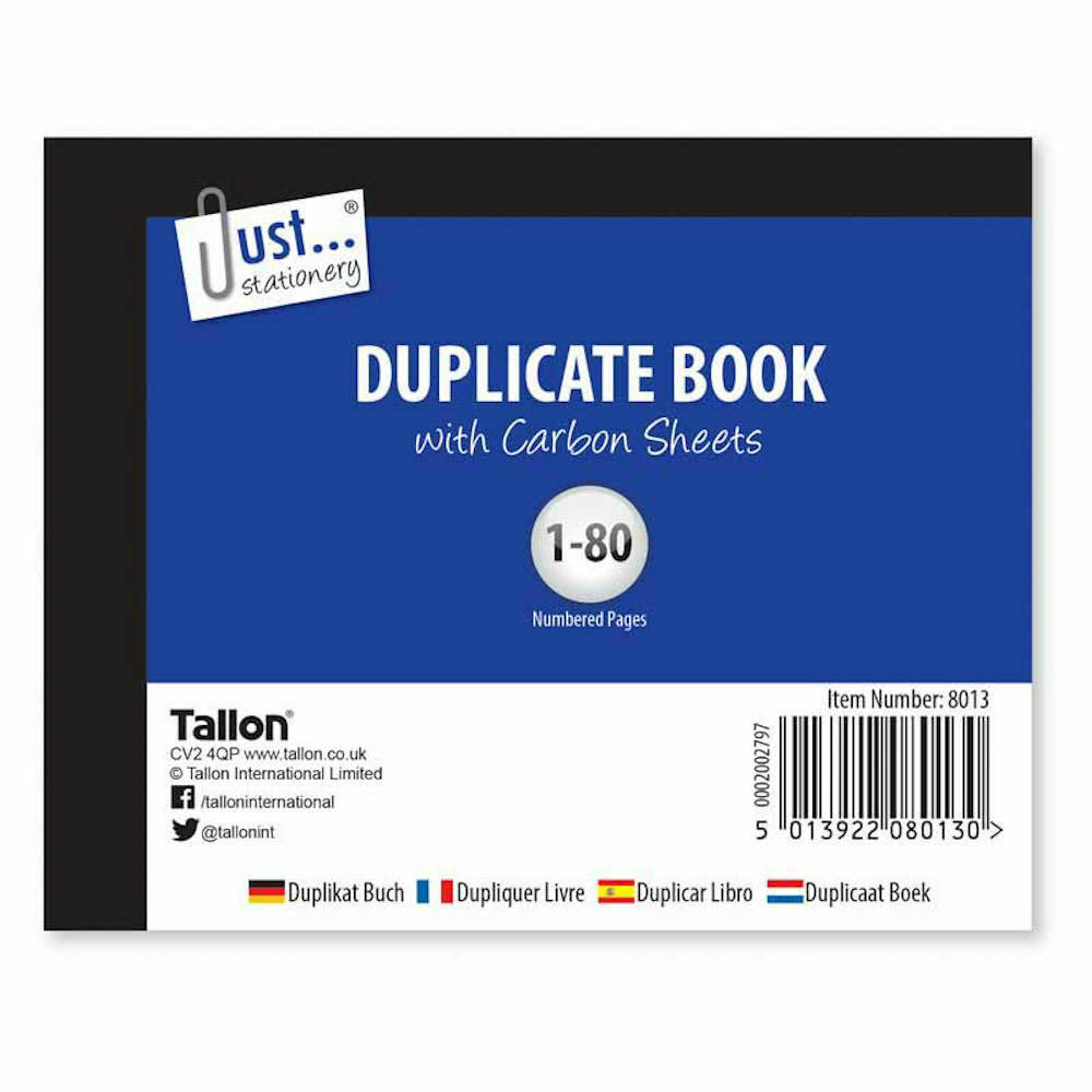 Tallon Duplicate Book with Carbon Sheet - 128mm x 100mm, 80 Pages