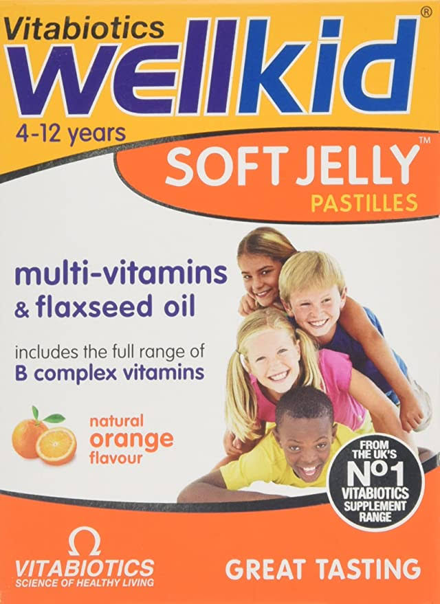 Vitabiotics Well Kid Soft Jelly Multivitamins - Natural Orange Flavor, 30ct