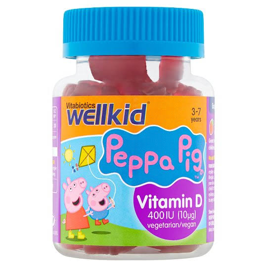 Vitabiotics Well Kid Peppa Pig Vitamin D 400 IU Supplement - 30pcs, 3 to 7 years