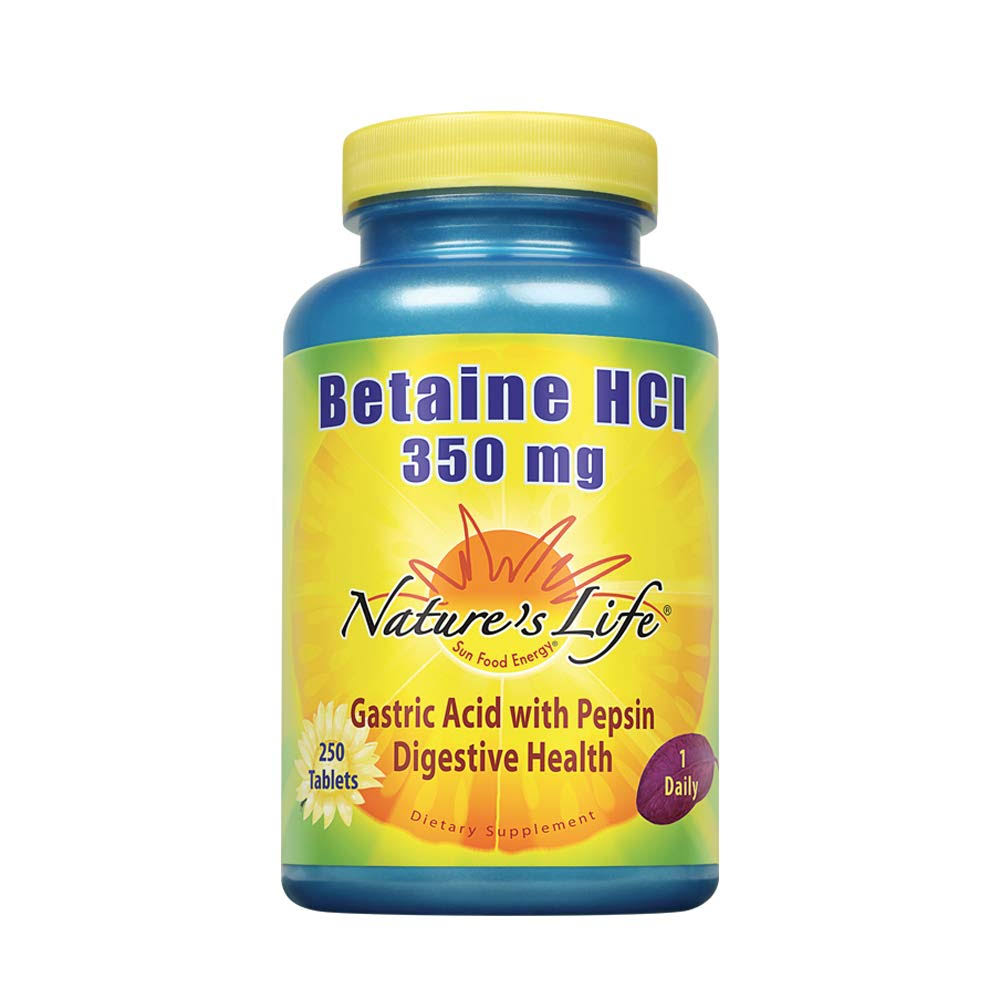 Nature’s Life Betaine HCL 350mg Tablets - x250