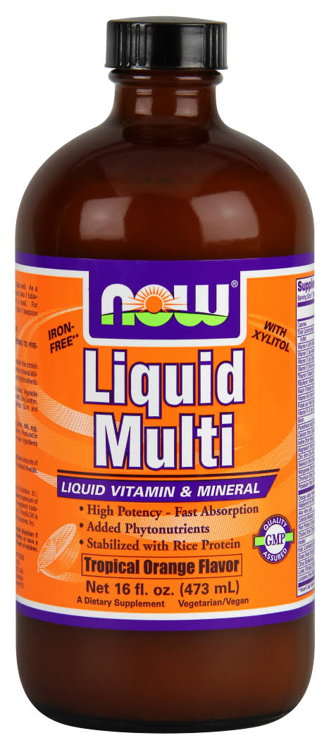 Now Foods Liquid Multi - Tropical Orange Flavor, 473ml