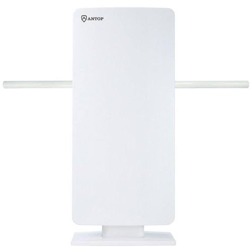 Antop Flat Panel Smartpass Amplified Outdoor and Indoor HDTV Antenna - White