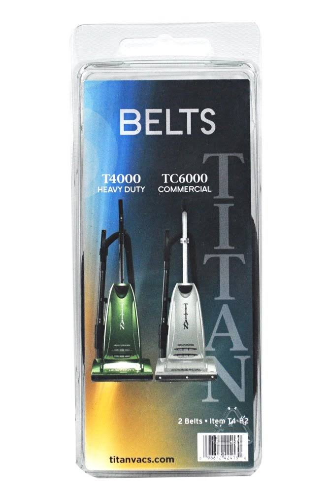 Titan T4000 & TC6000 Upright Vacuum Belts #T4-B2 - 2/pk