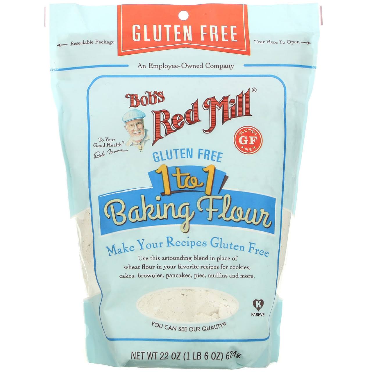Bob's Red Mill 1 to 1 Baking Flour Gluten Free (624g)