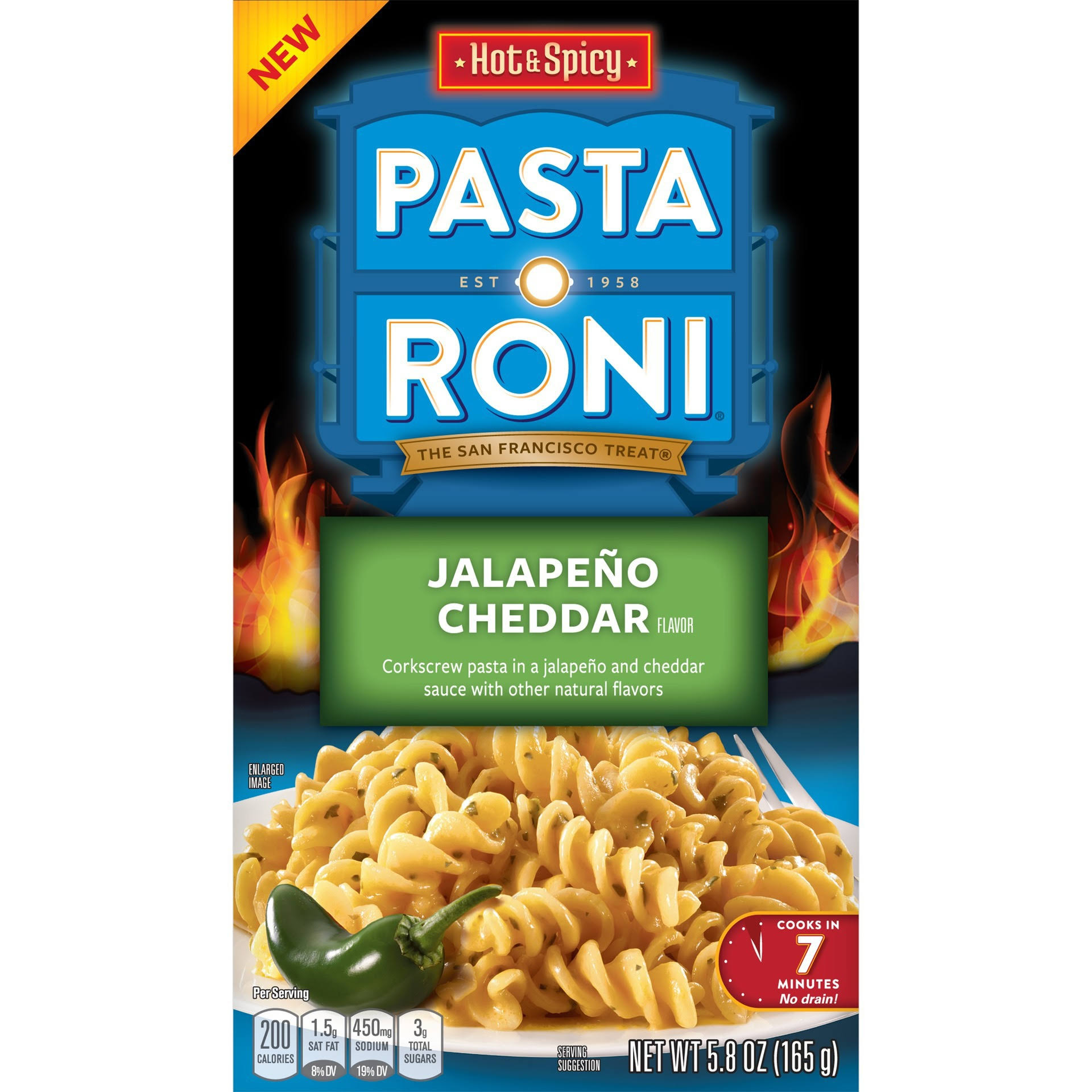 Pasta Roni Pasta, Jalapeno Cheddar Flavor, Hot & Spicy - 5.8 oz