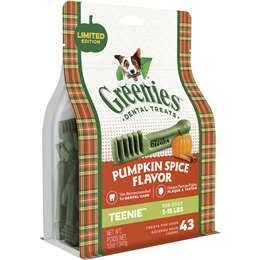 Greenies Pumpkin Spice Flavor Natural Dental Dog Treats, All Bone
