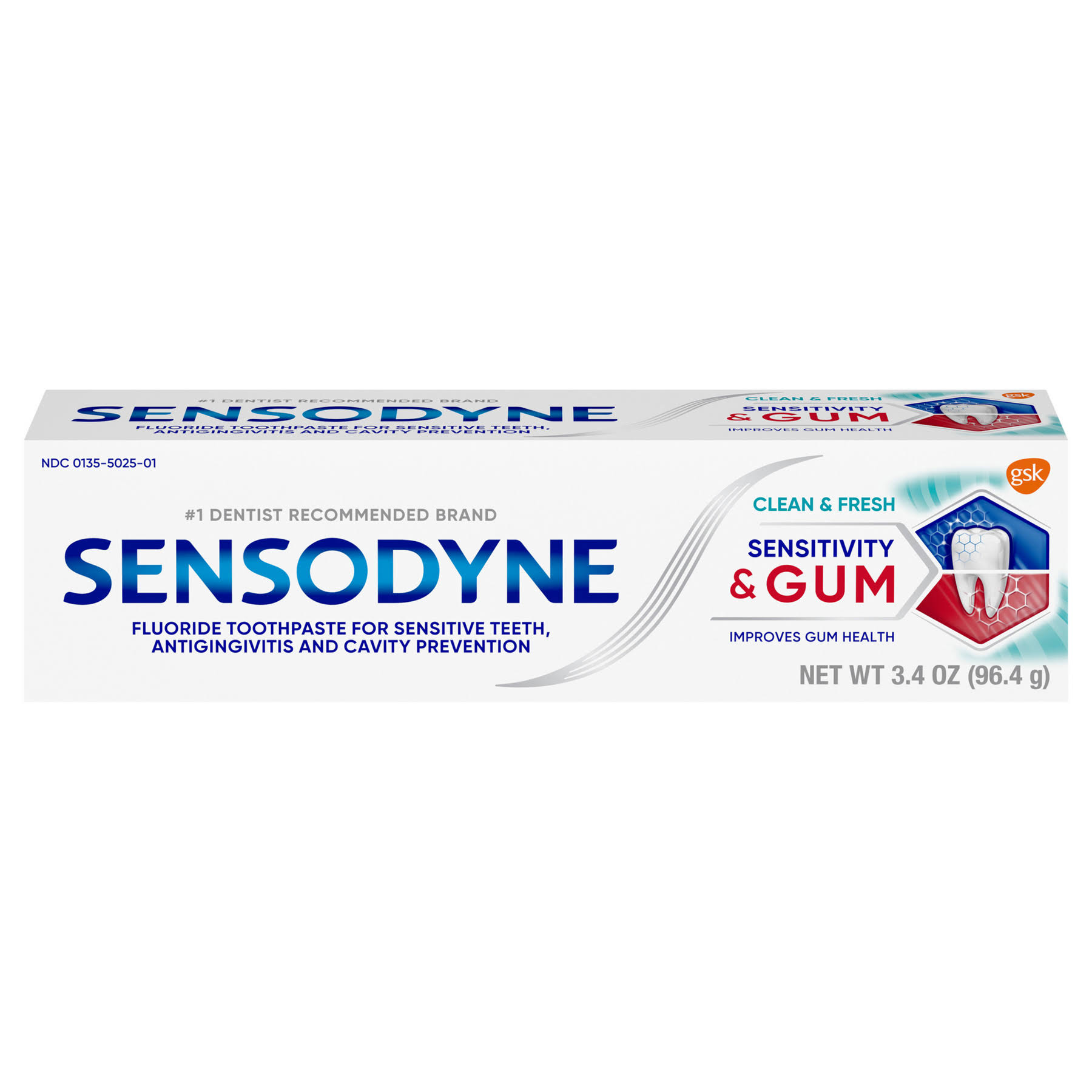 Sensodyne Sensitivity & Gum Clean & Fresh Toothpaste (3.4 oz)