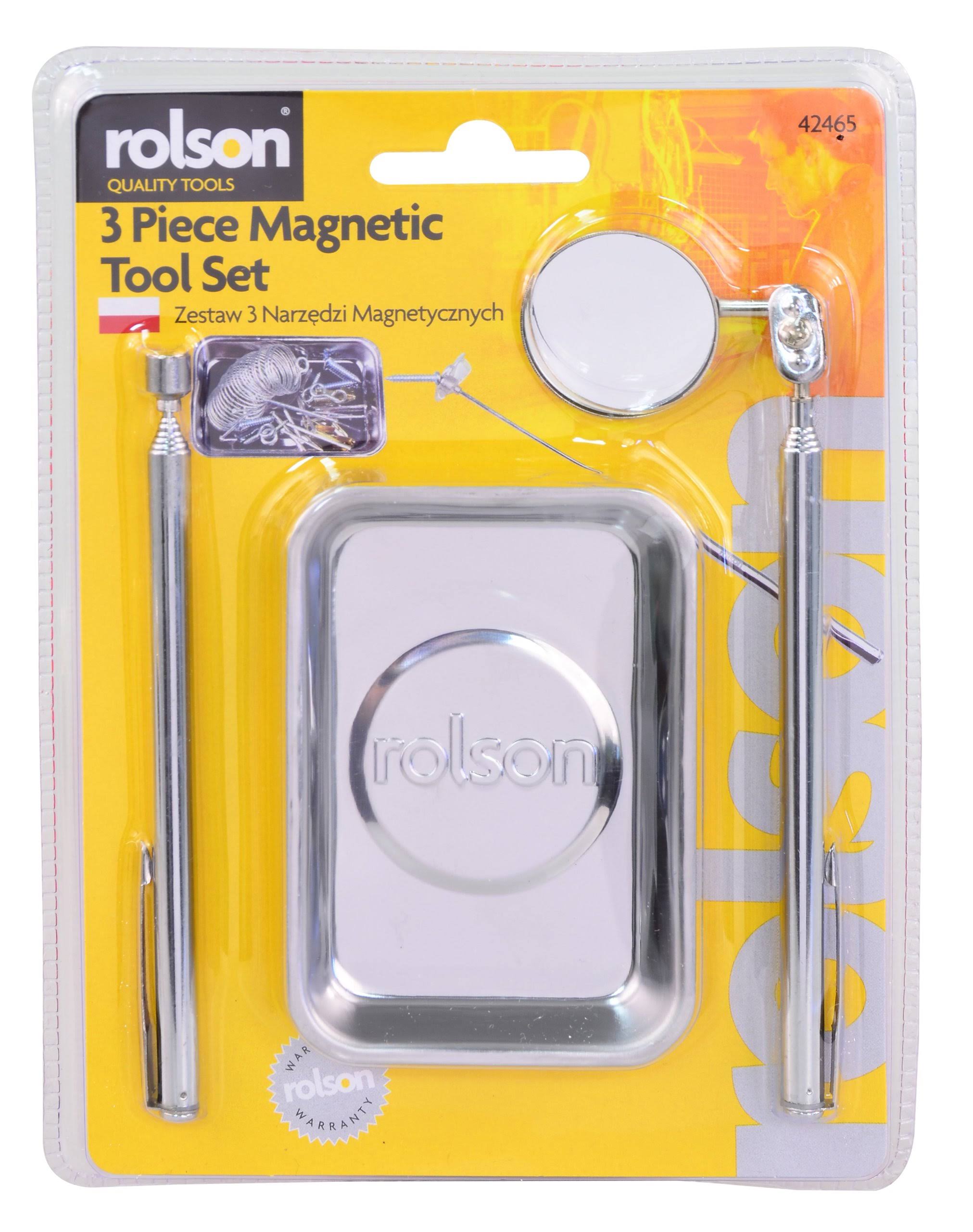 Rolson 42465 Magnetic Tool Set - 3 Pieces