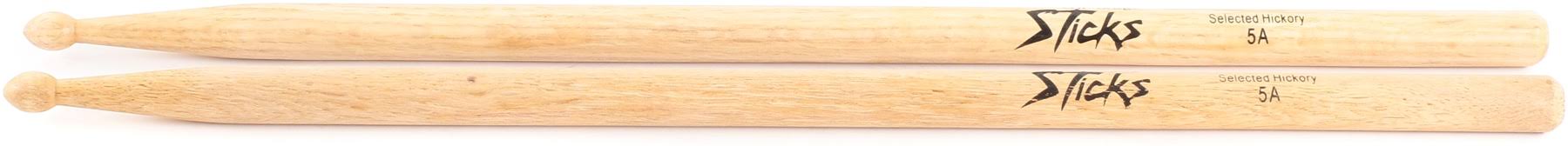 On Stage Hickory 5A Wood Tip Drumsticks - 12 Pairs