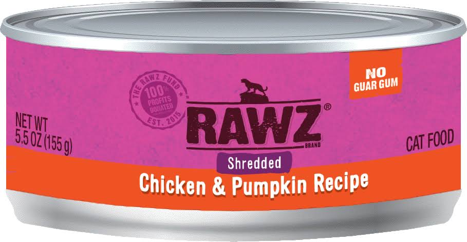 Rawz Natural Pet Food Rawz Shredded Chicken & Pumpkin 5.5 oz Case