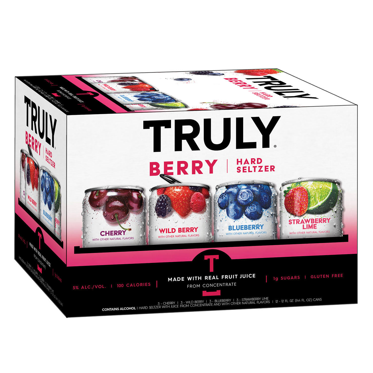 Truly Hard Seltzer, Berry Mix Pack - 12 pack, 12 fl oz cans